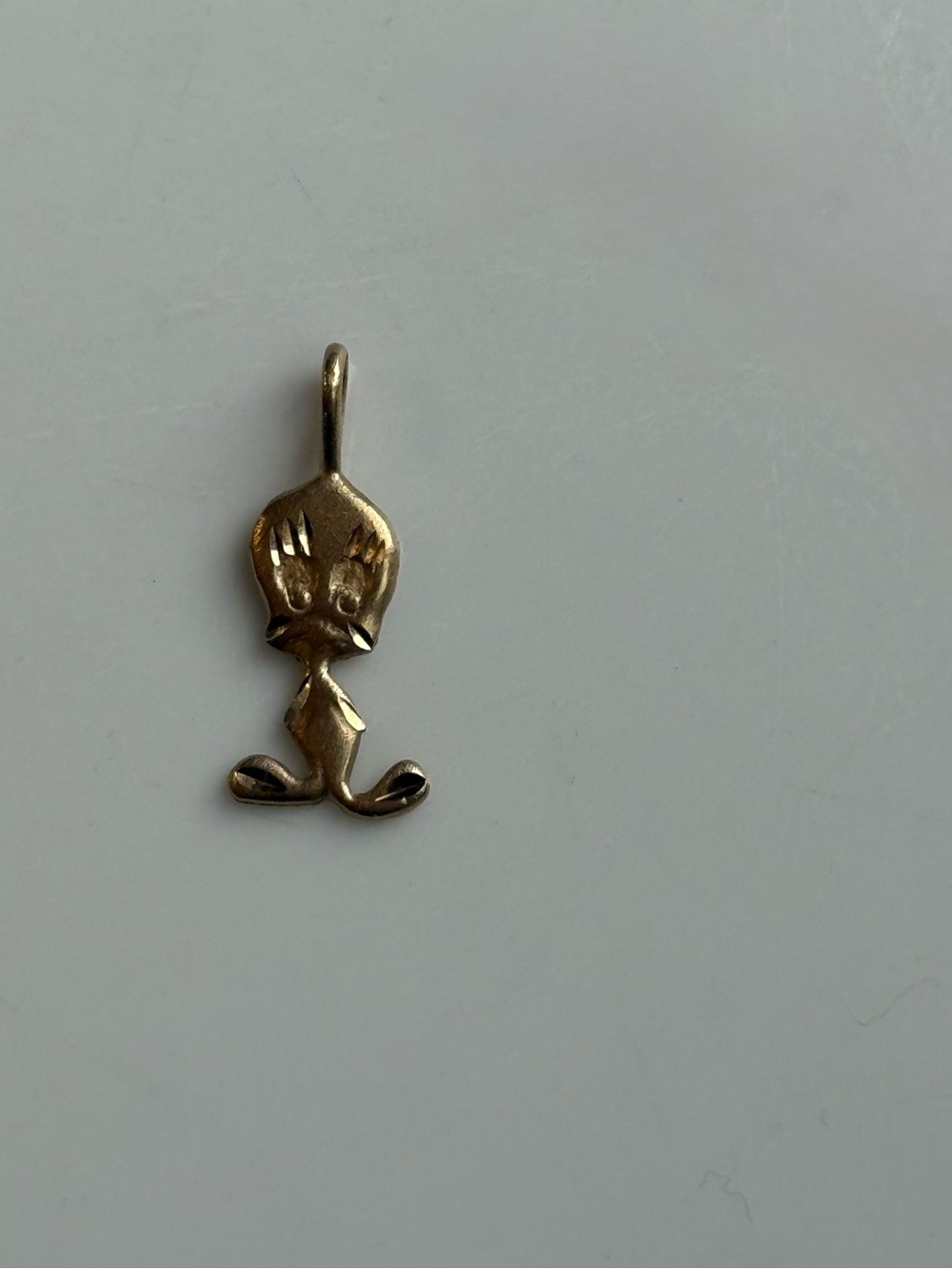 14k gold tweety bird pendant